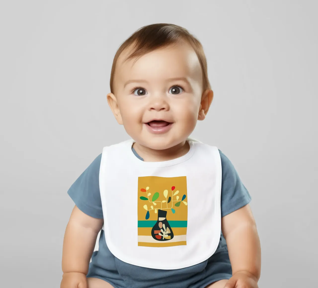 Vase of Vibrance 6 baby bib by Nadjaa