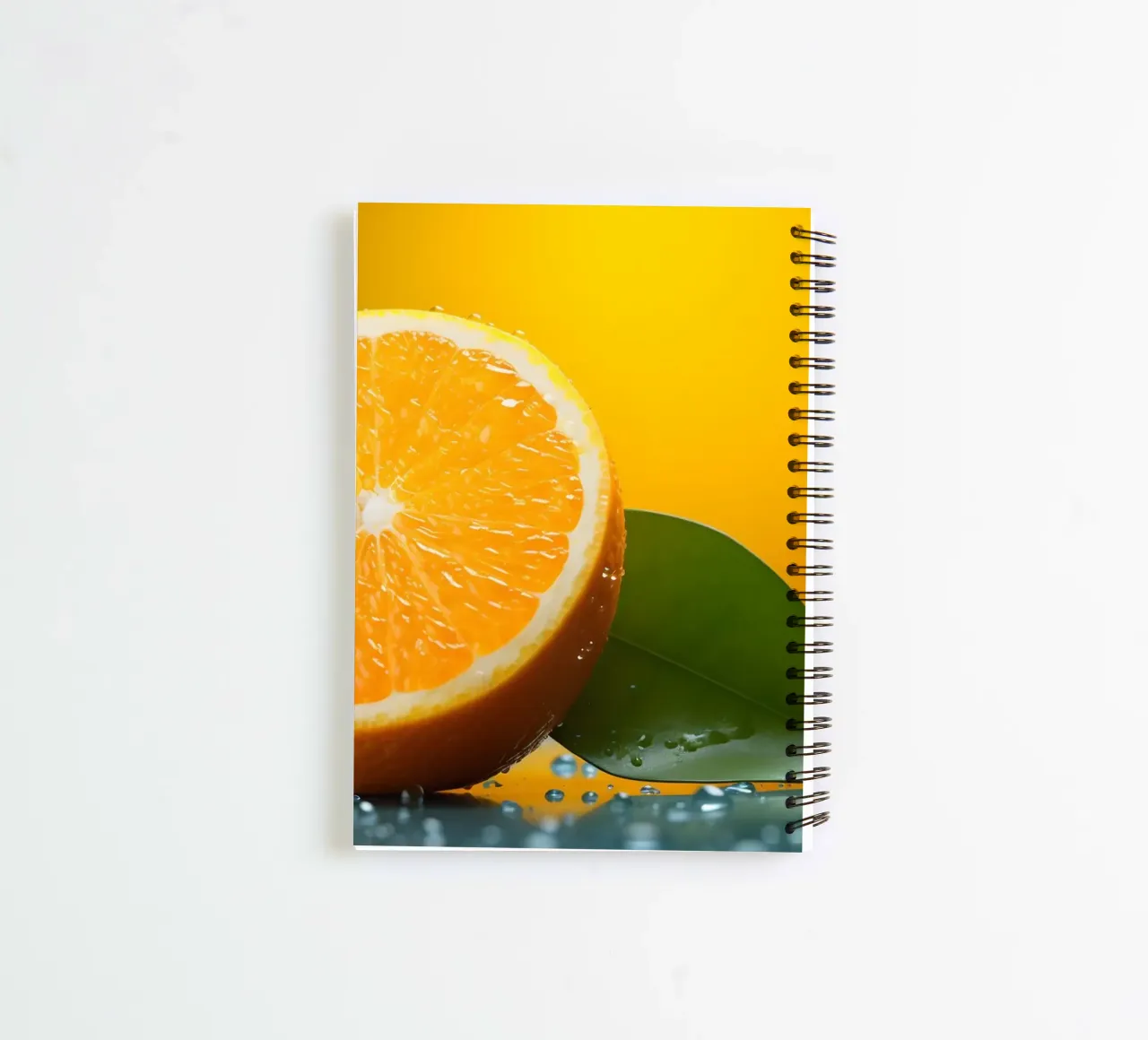 Orange is the new healthy spiral notebook by M-Ulrich-Digital Art