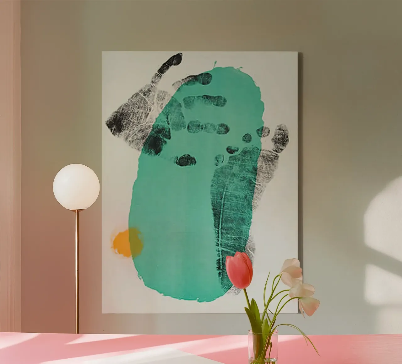 Lithographie LIMITIERTE Auflage 1956 Leinwand mit Schattenfugenrahmen von phillipp veisenberg