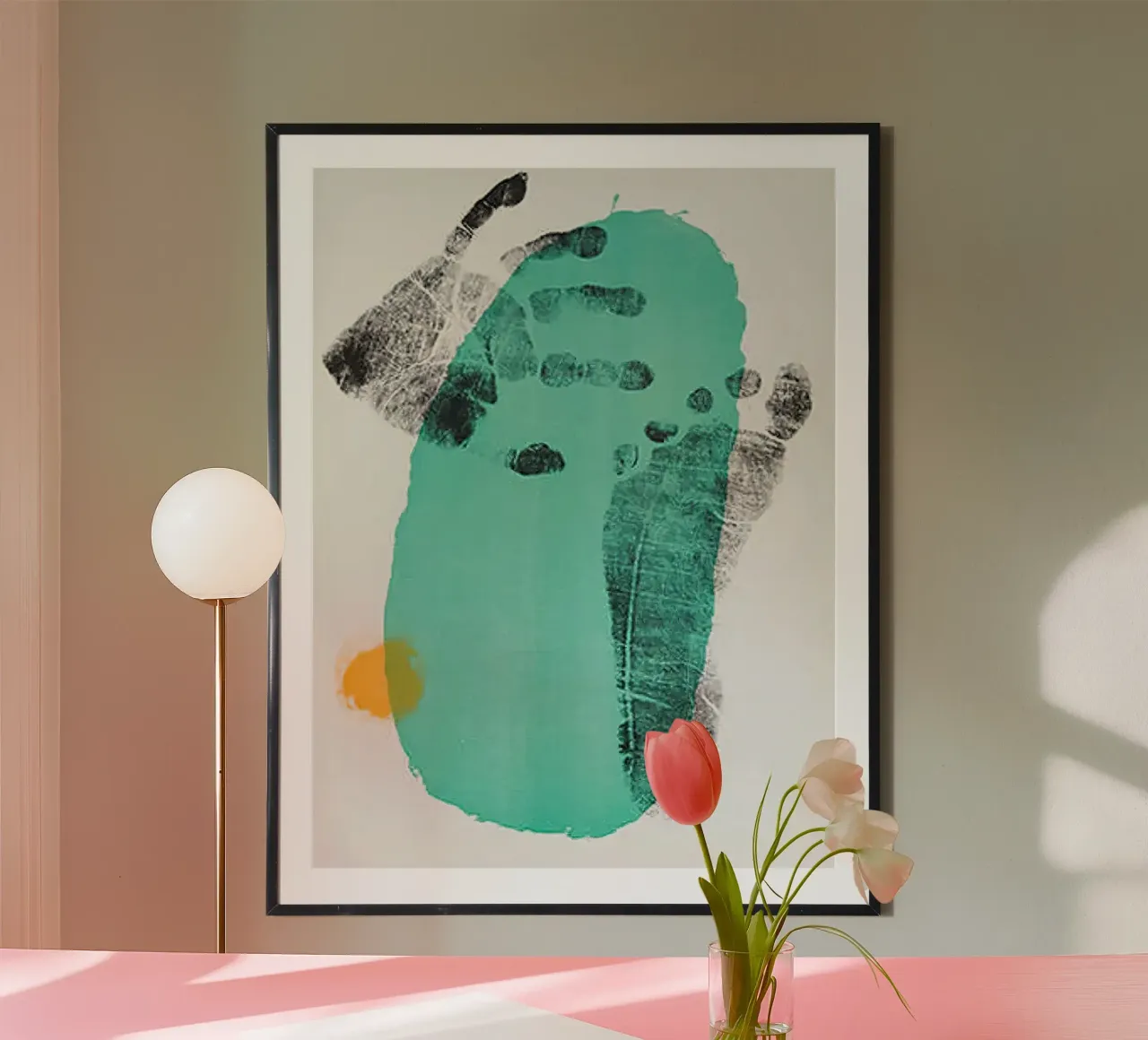 Lithographie édition LIMITÉE 1956 poster avec cadre en bois de phillipp veisenberg