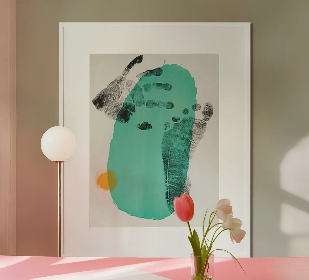 Lithographie édition LIMITÉE 1956 poster avec cadre en bois de phillipp veisenberg