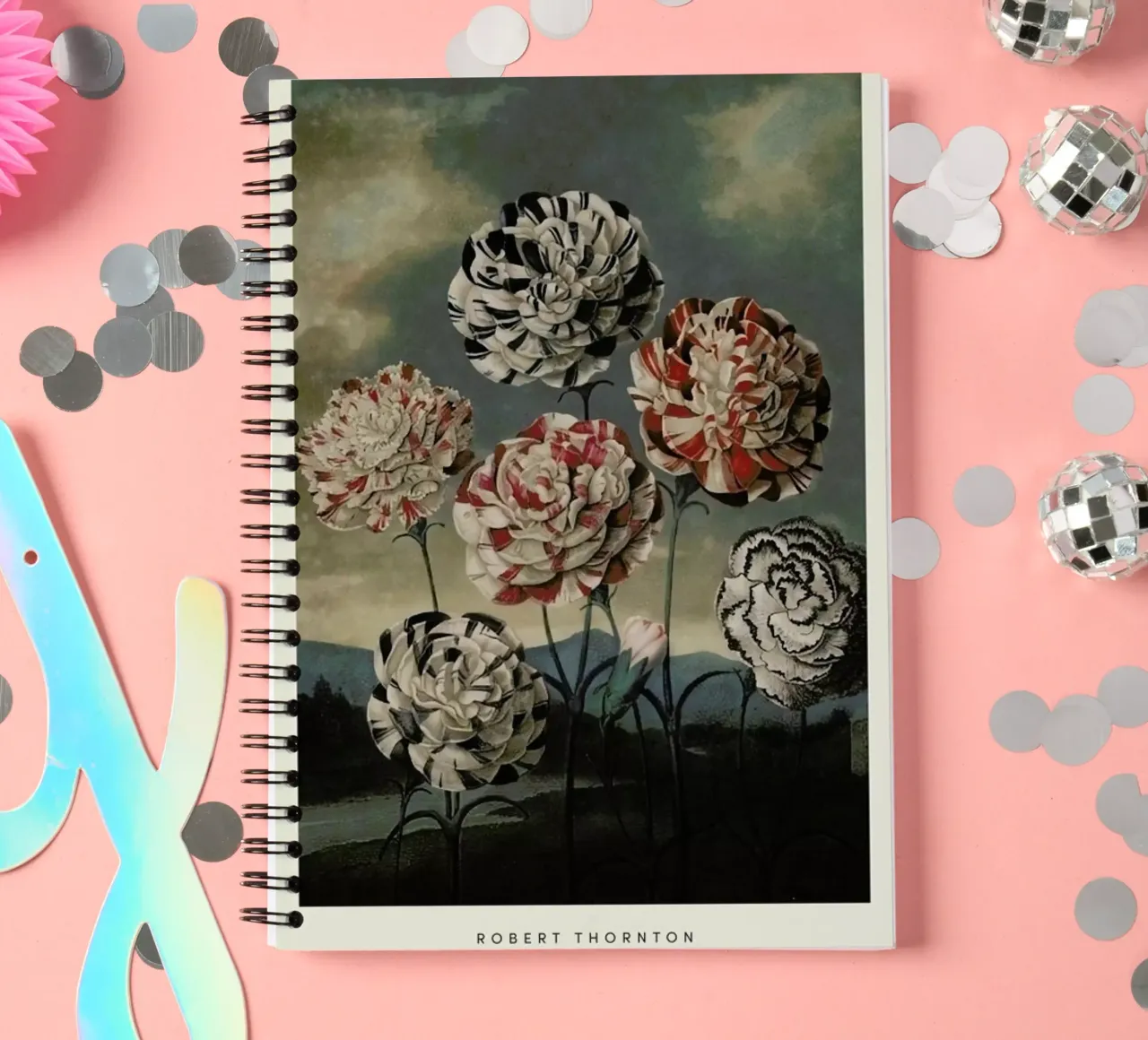Thornton - A Group of Carnations spiral notebook by Vintage by JUNIQE