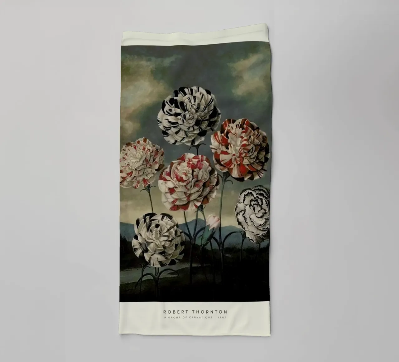 Thornton - A Group of Carnations asciugamano da bagno da Vintage by JUNIQE