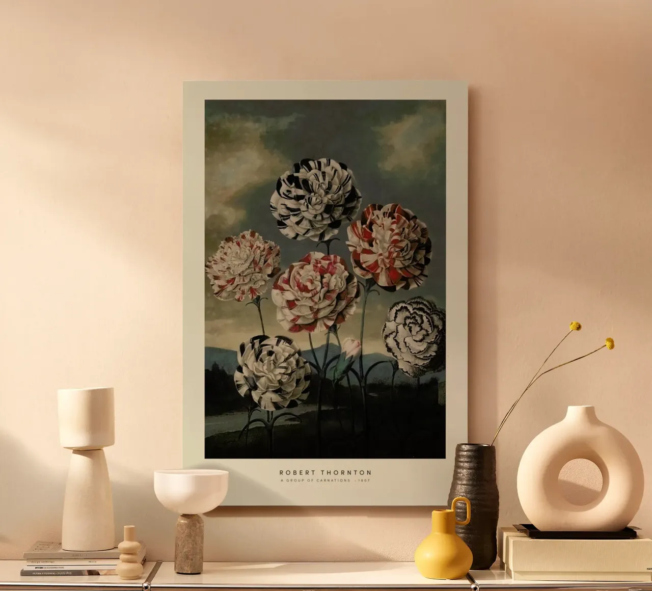 Thornton - A Group of Carnations alluminio dibond da Vintage by JUNIQE
