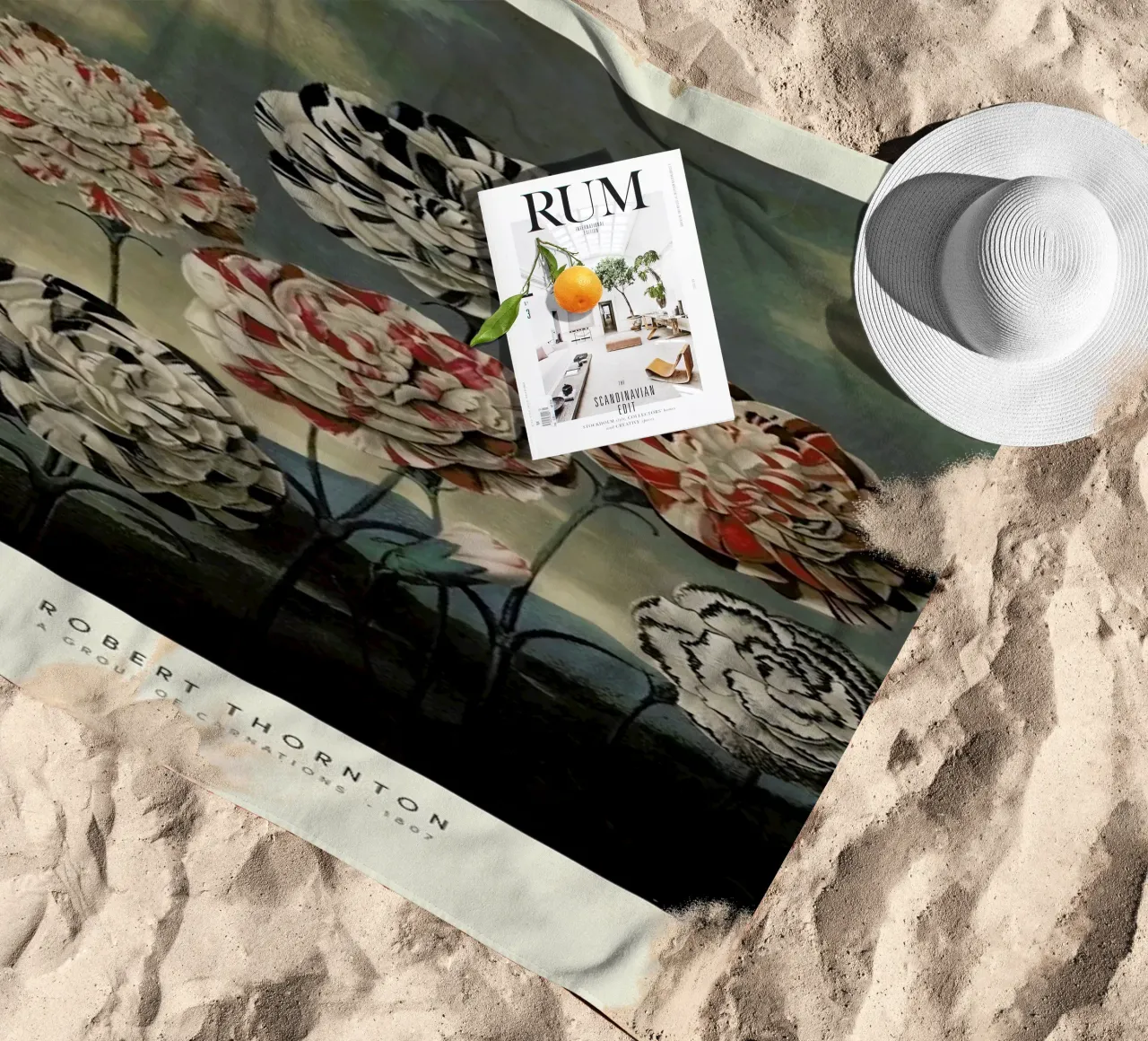 Thornton - A Group of Carnations telo mare da Vintage by JUNIQE