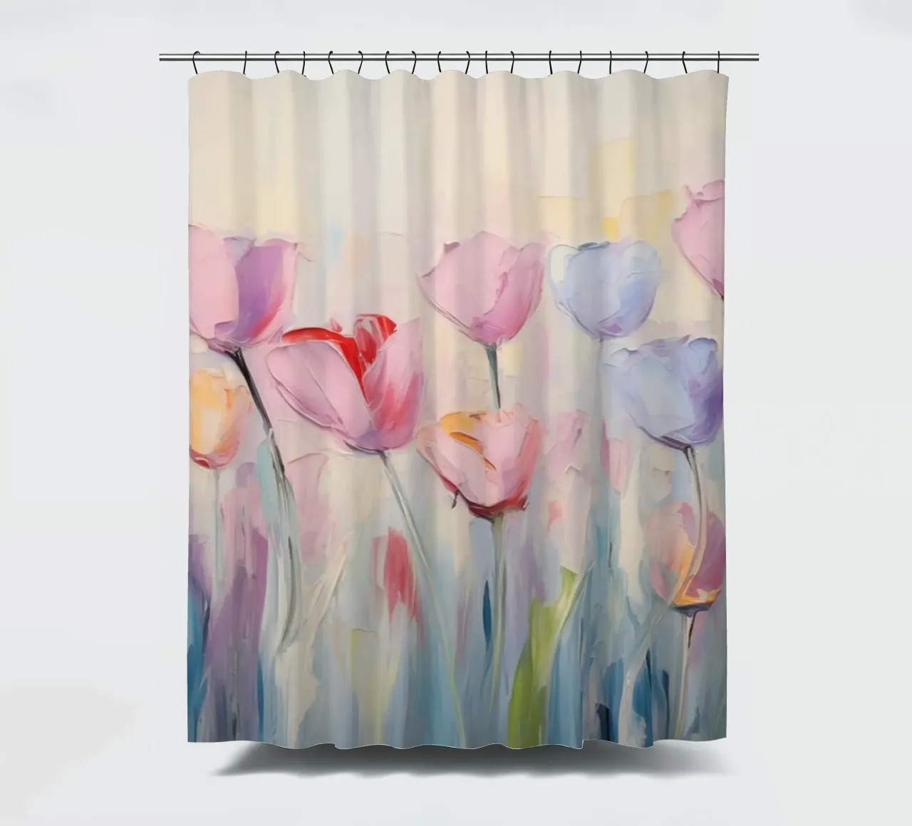 Tulips in soft pink colours shower curtain by Imagine