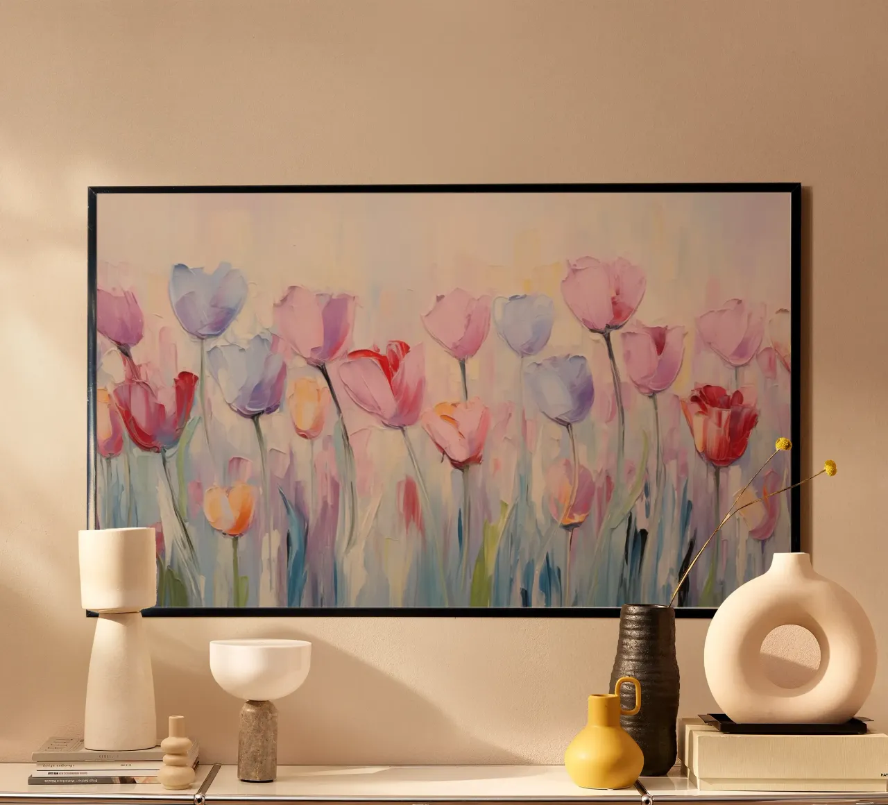 Tulipanes de color rosa suave hahnemühle de Imagine