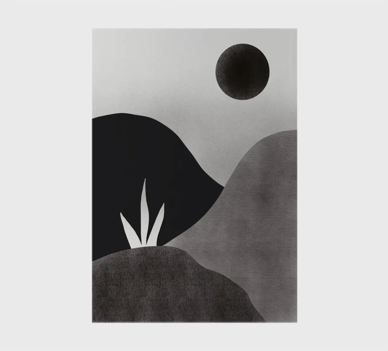 Monochrome landscape 01 notebook by Little Dean
