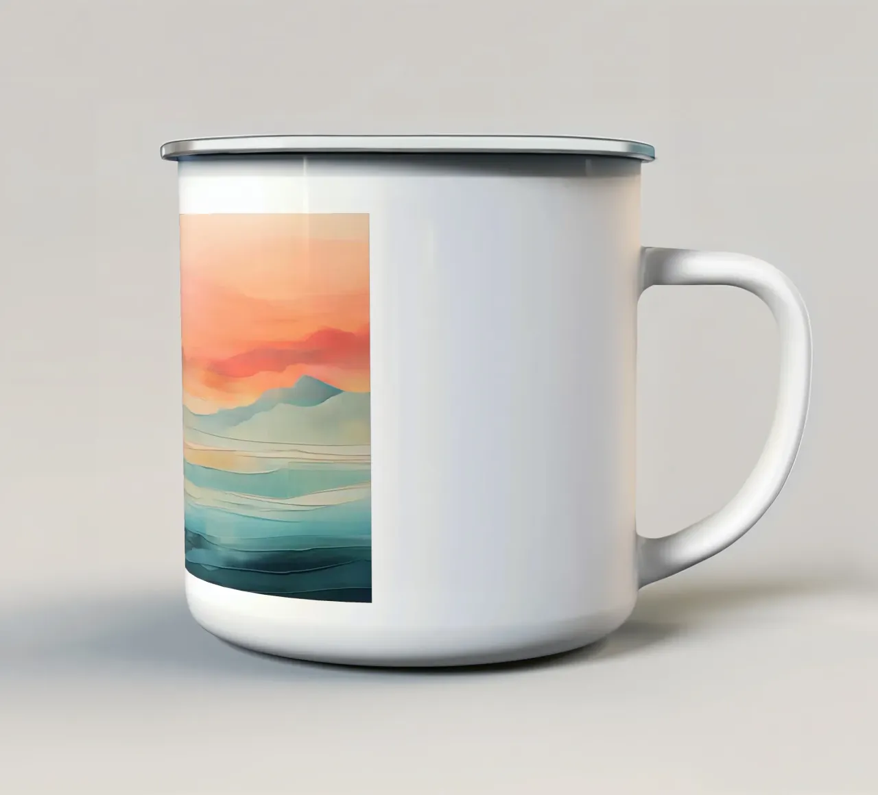 Paesaggio astratto tazza in smalto da Imagine