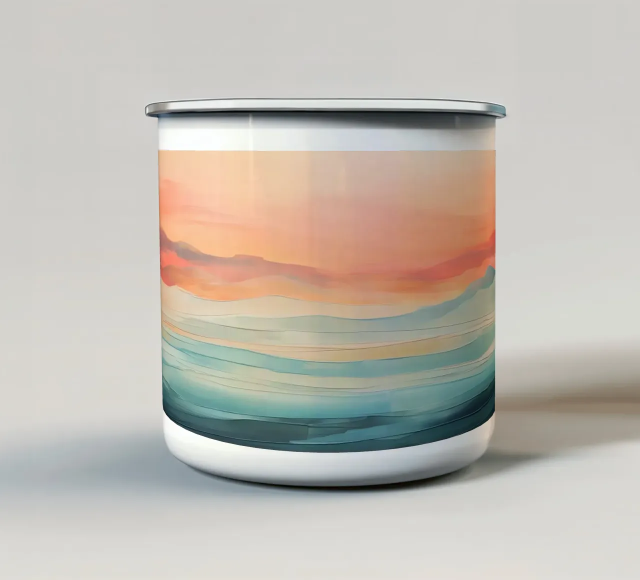 Paesaggio astratto tazza in smalto da Imagine