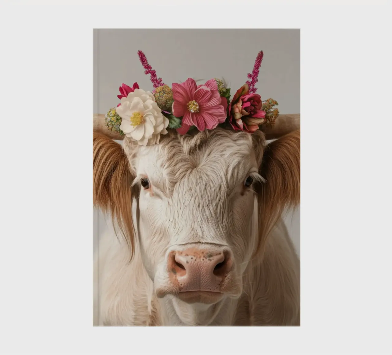 Cow with flowers notebook by Imagine