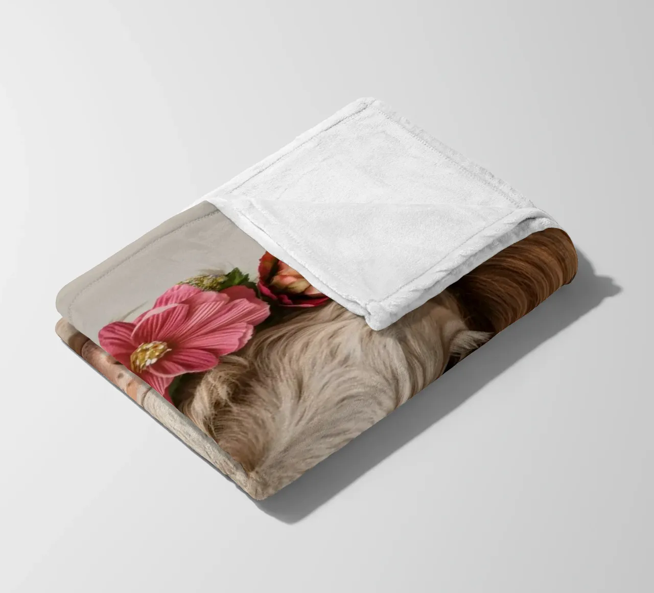 Mucca con fiori coperta in pile da Imagine