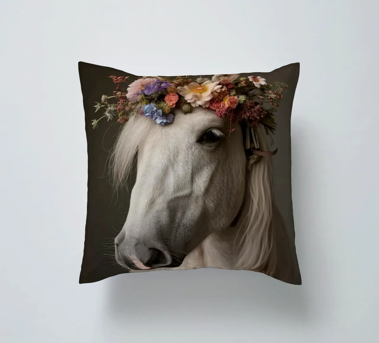 Cavallo con fiori cuscino da Imagine