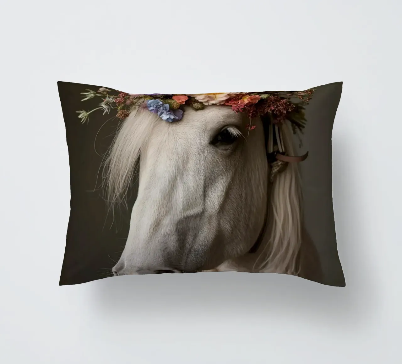 Cavallo con fiori cuscino da Imagine