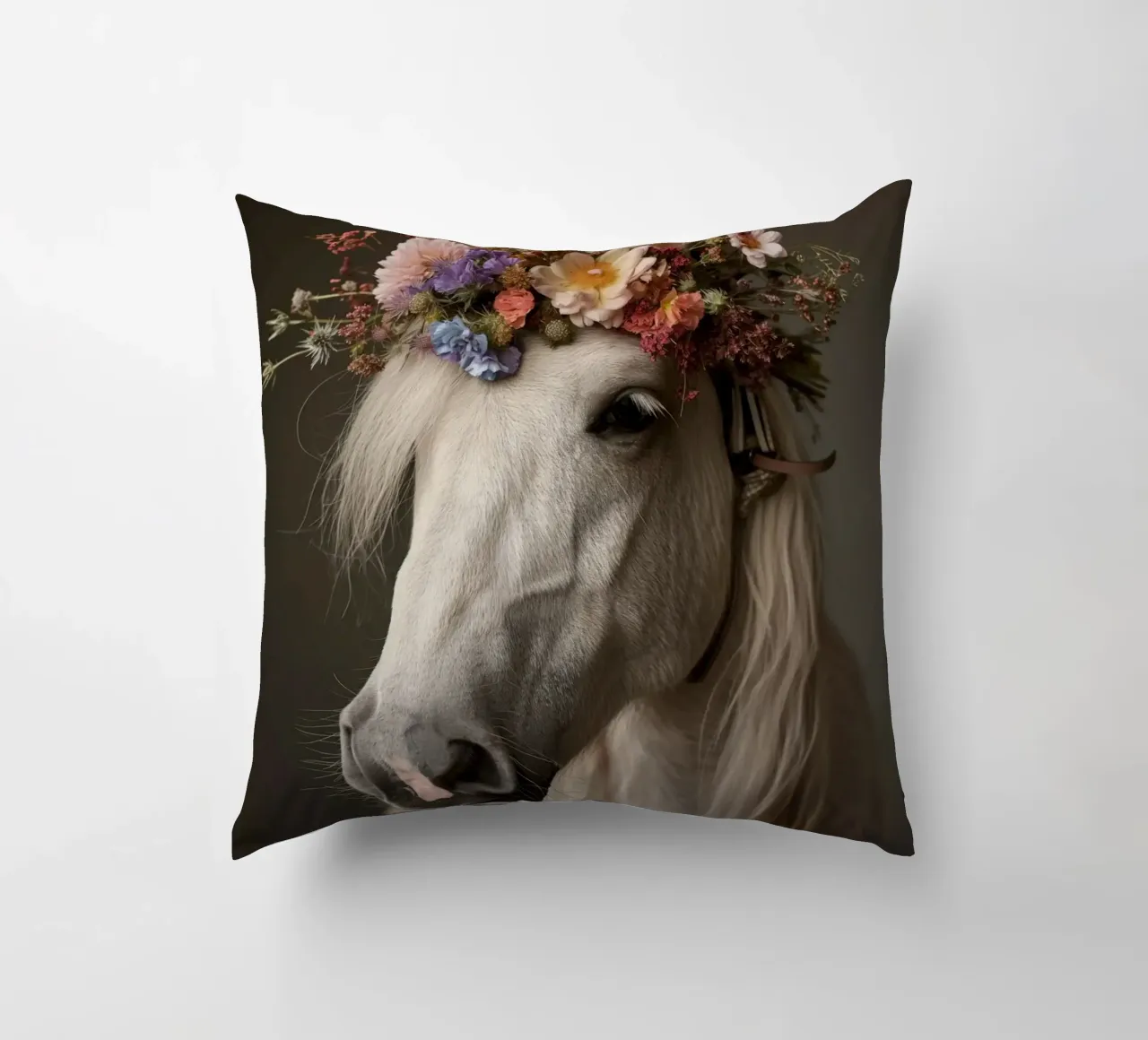 Cavallo con fiori cuscino da Imagine