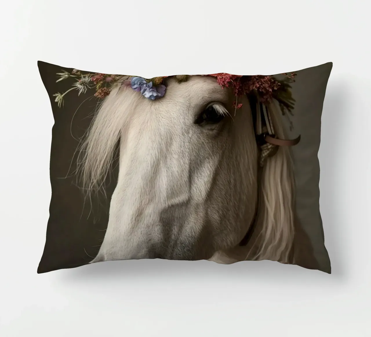 Cavallo con fiori cuscino da Imagine