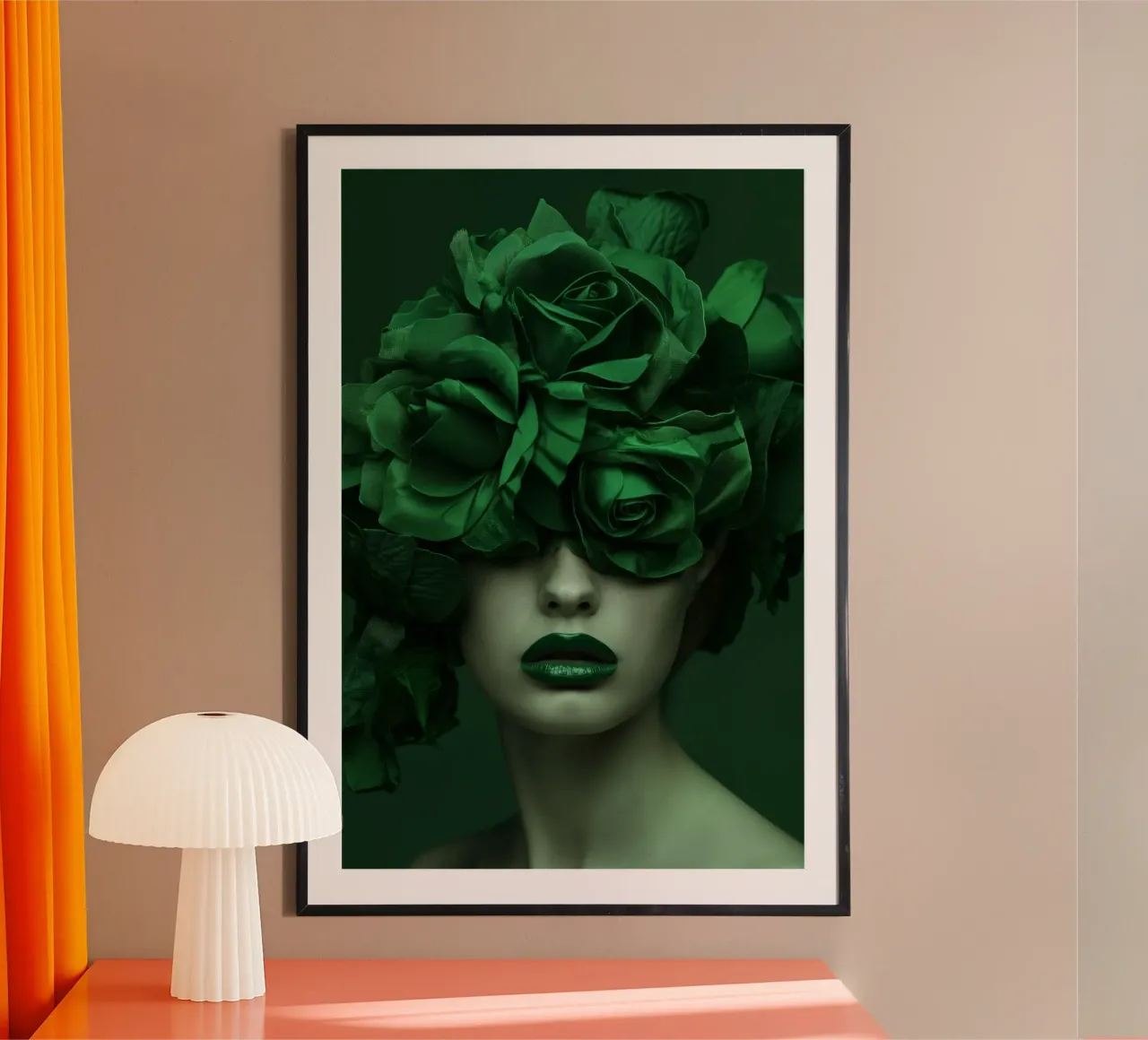 Ritratto femminile in verde carta hahnemühle da Imagine