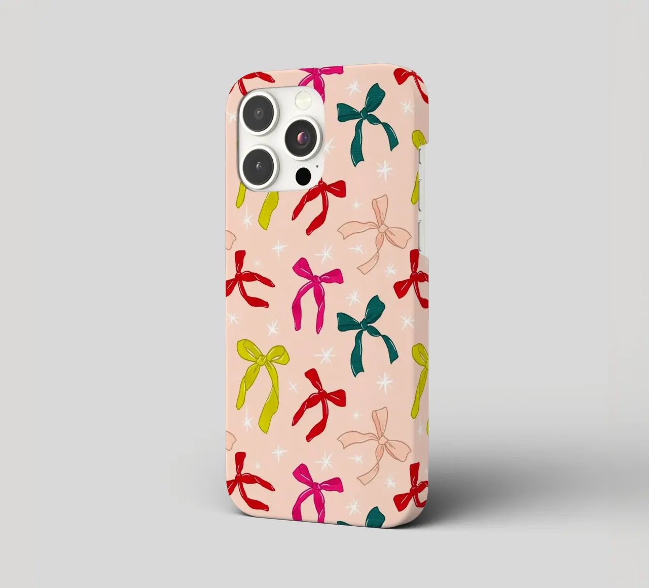 Colorful Bows Pattern on Soft Peach Background cover iphone da showmemars