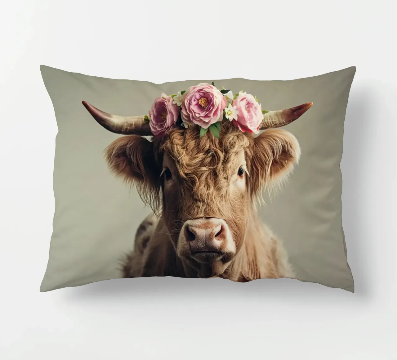 Mucca con fiori cuscino da Imagine