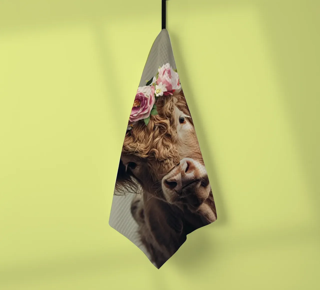 Mucca con fiori canovaccio da cucina da Imagine