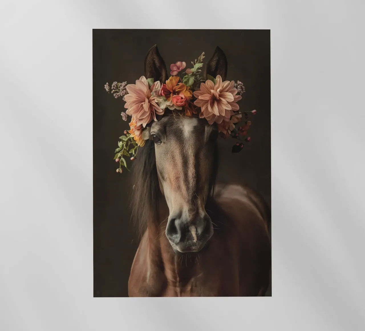 cavallo con fiori pellicola backlit da Imagine