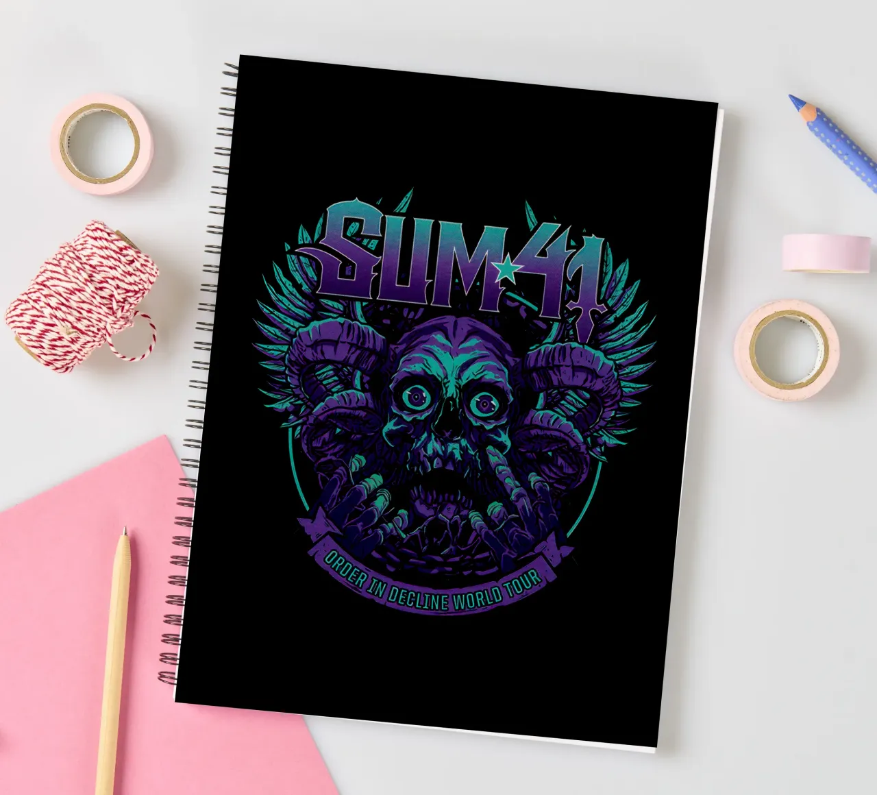 Sum 41 Order In Decline V1 spiral notebook by lindacleveland