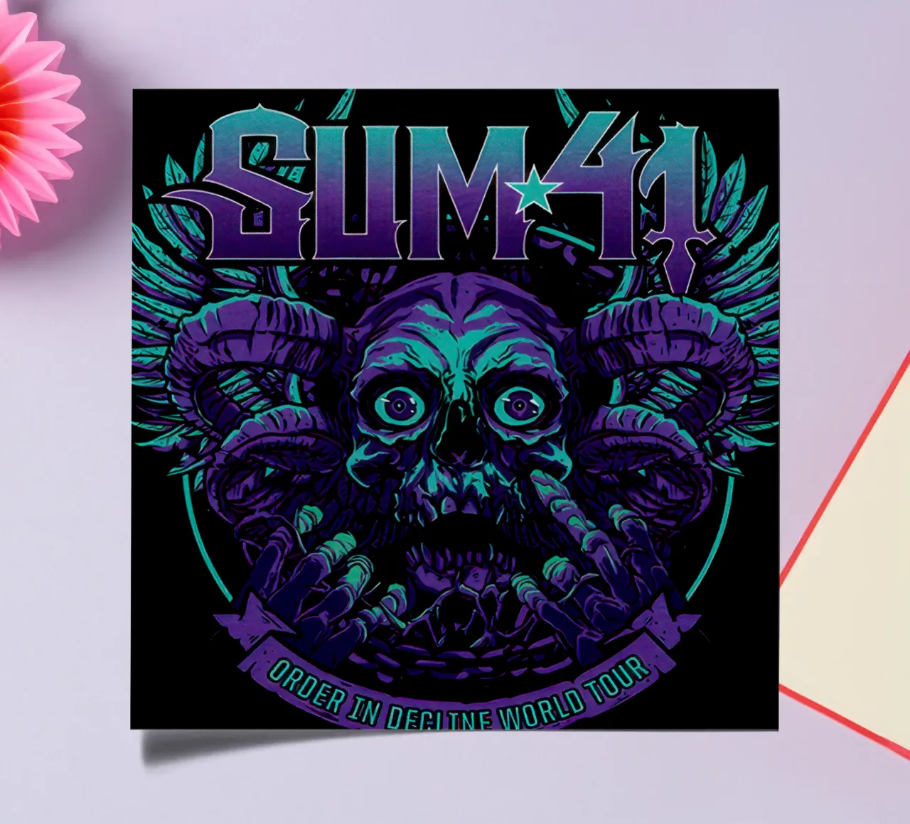 Sum 41 Order In Decline V1 foglio adesivo da lindacleveland