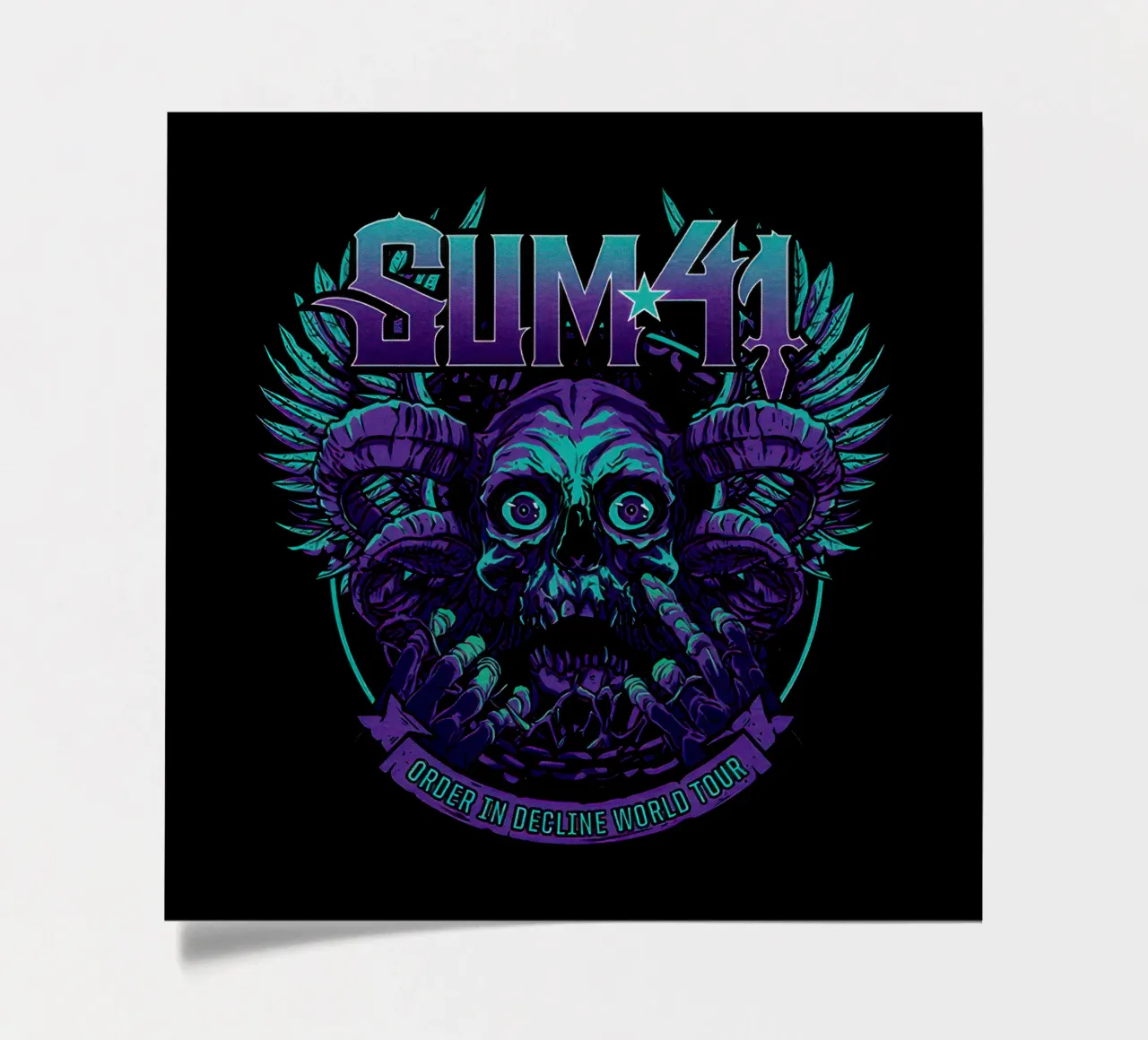 Sum 41 Order In Decline V1 foglio adesivo da lindacleveland