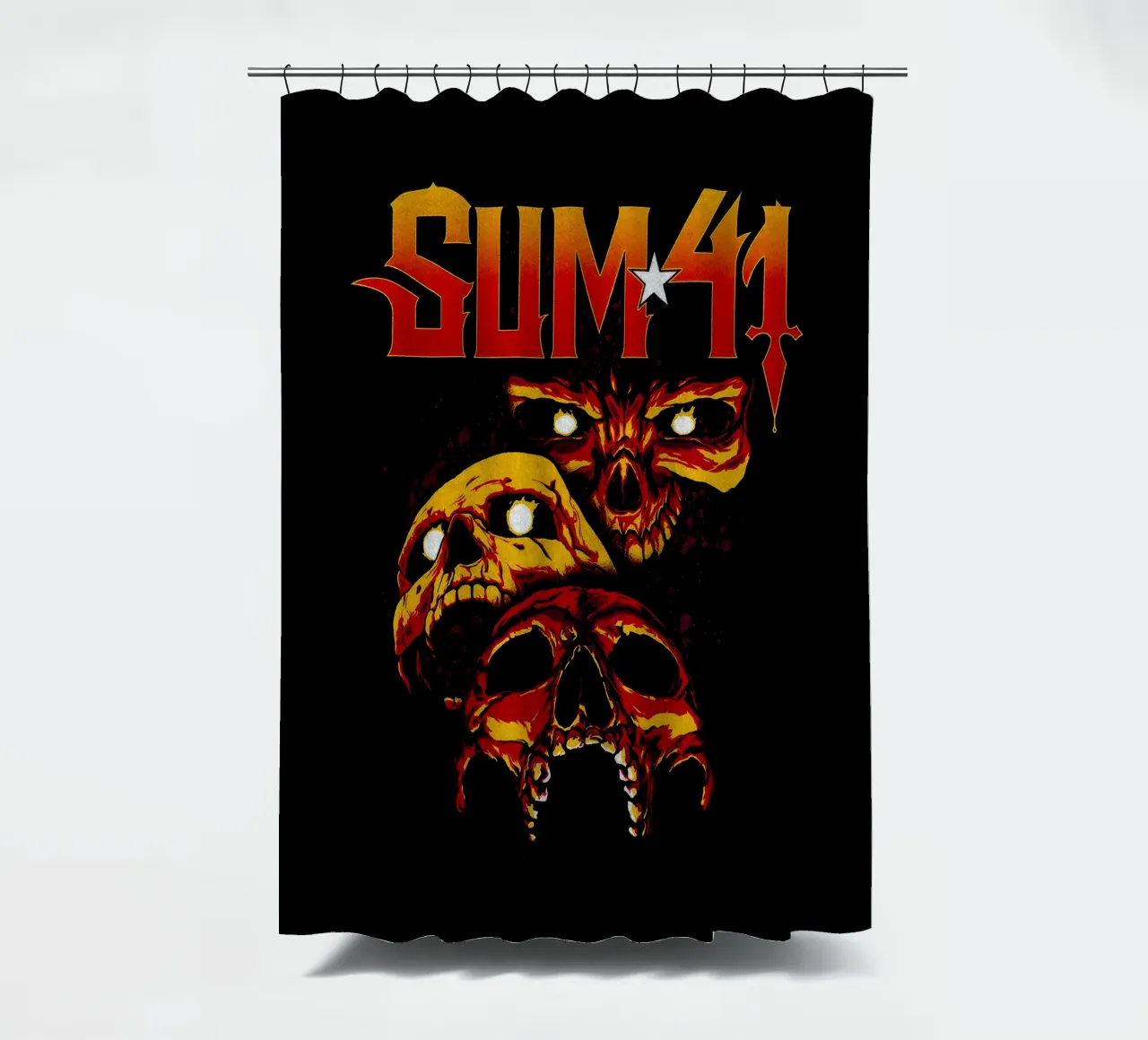 Sum 41 Skull Collage tenda da doccia da lindacleveland