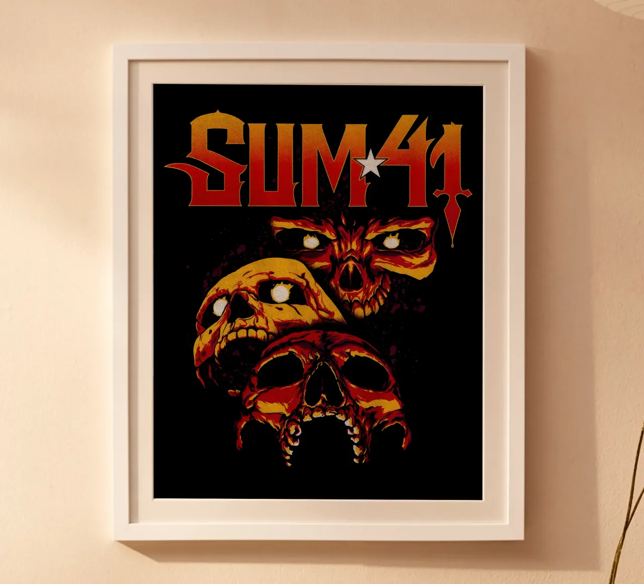 Sum 41 Skull Collage poster van lindacleveland