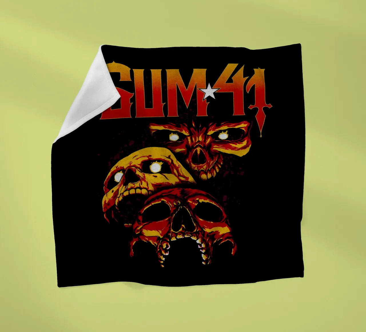 Sum 41 Skull Collage coperta in pile da lindacleveland