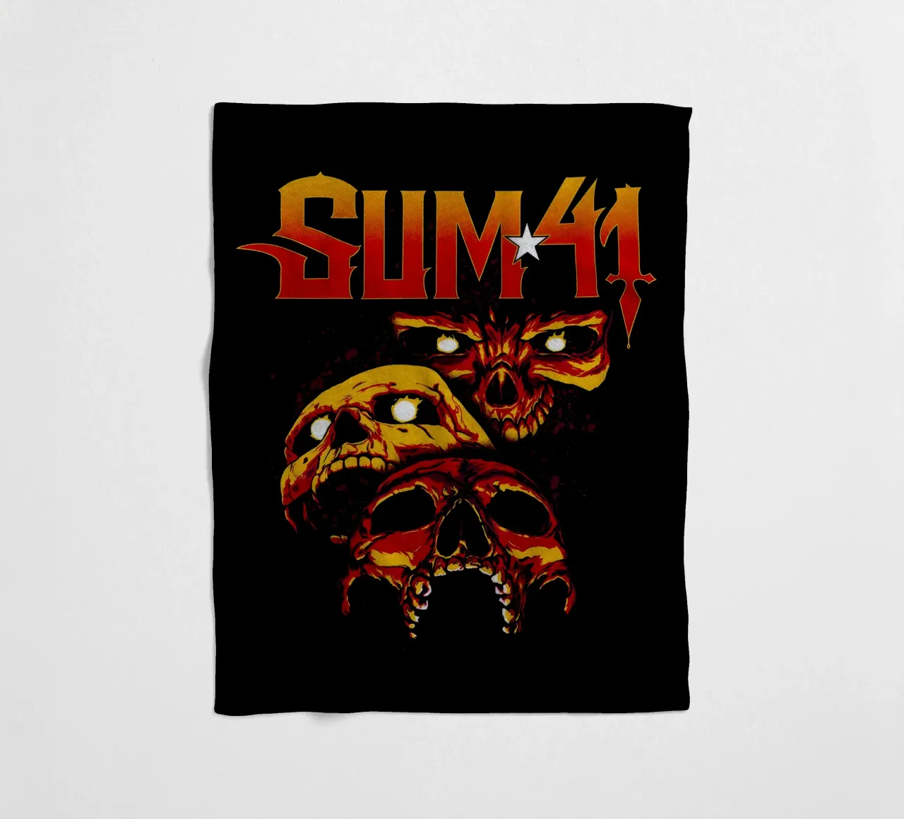 Sum 41 Skull Collage coperta in pile da lindacleveland