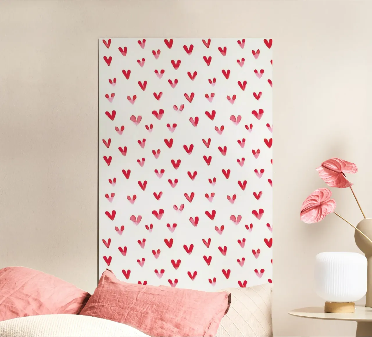 Hearts poster con telaio in legno da Sabrina Ziegenhorn