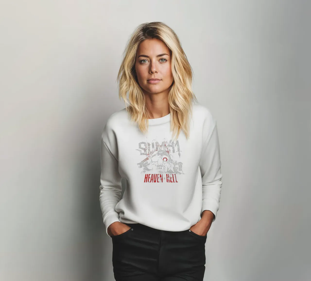 Sum 41 Skull Black sweatshirt by lindacleveland