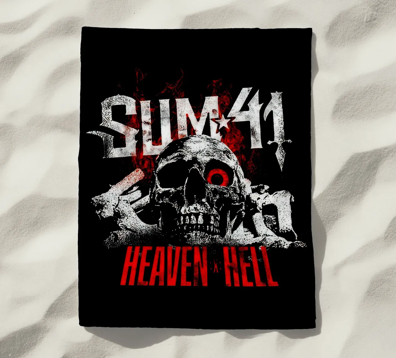 Sum 41 Skull Black telo mare da lindacleveland