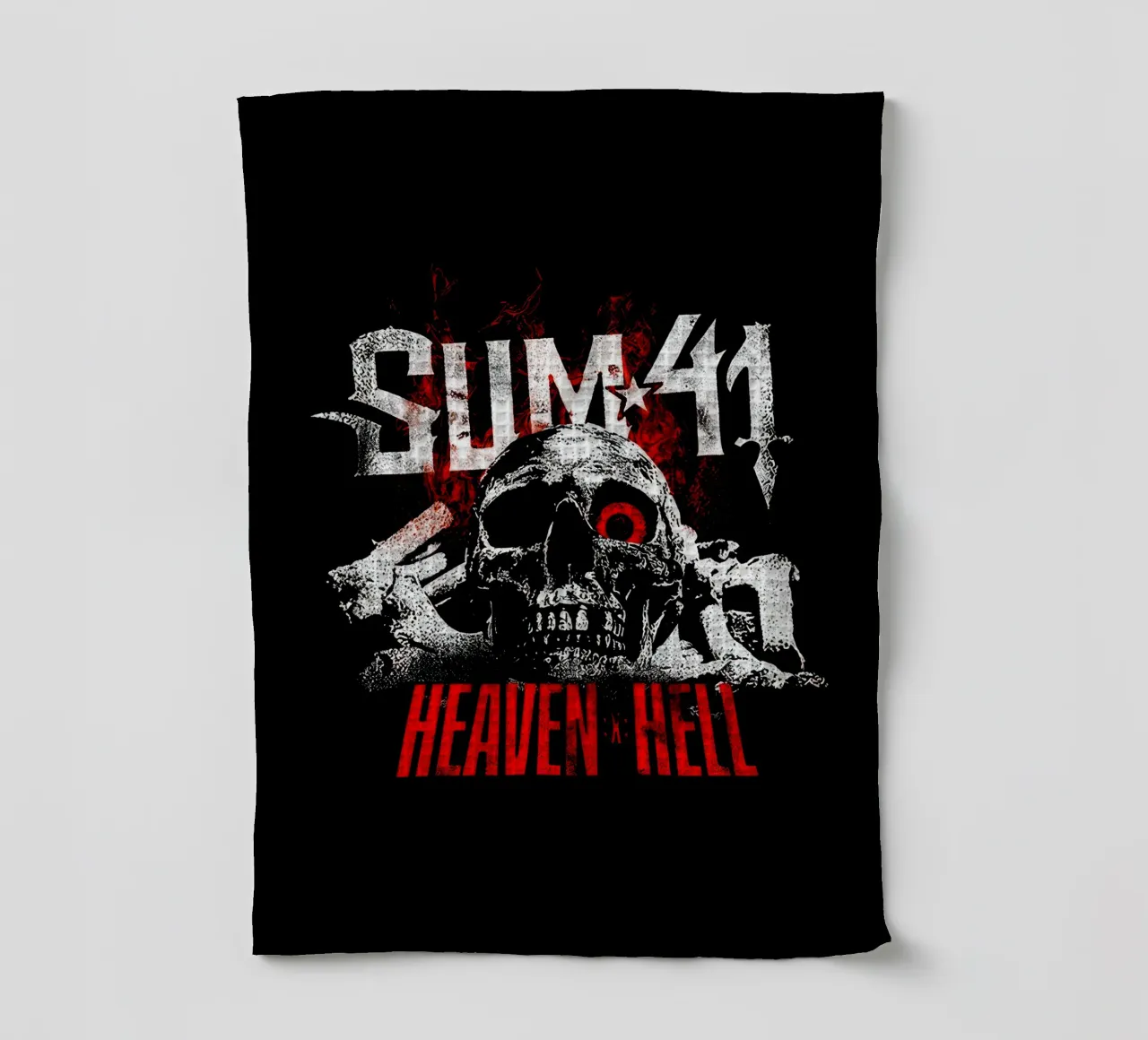 Sum 41 Skull Black canovaccio da cucina da lindacleveland