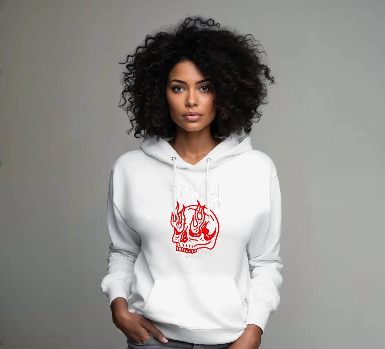 Sum 41 Skull Sketch Tour felpa con cappuccio da lindacleveland