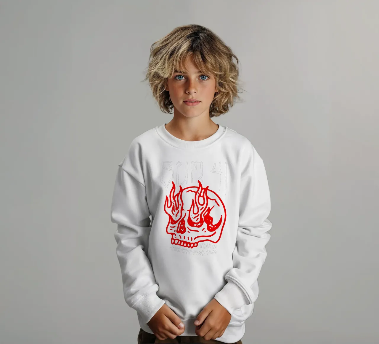 Sum 41 Skull Sketch Tour felpa bambino da lindacleveland