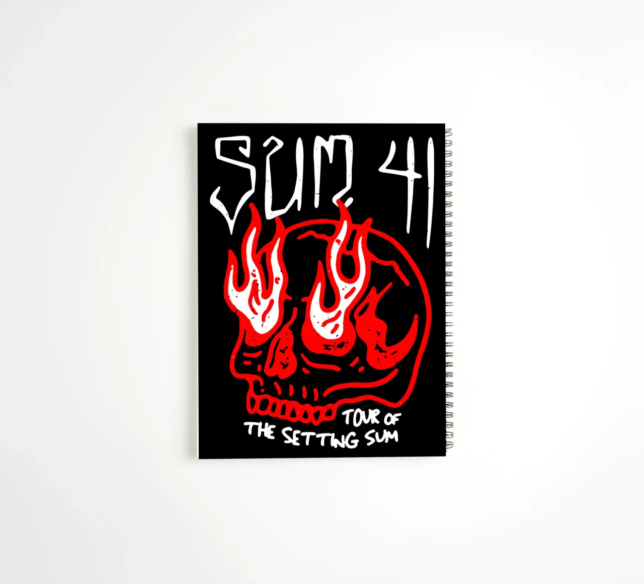 Sum 41 Skull Sketch Tour spiral notebook by lindacleveland