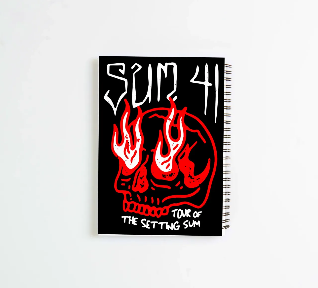 Sum 41 Skull Sketch Tour spiral notebook by lindacleveland