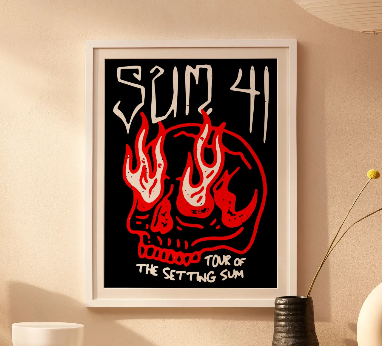 Sum 41 Skull Sketch Tour poster van lindacleveland