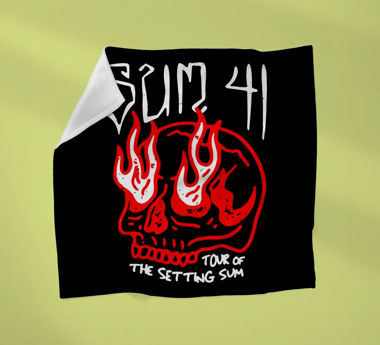 Sum 41 Skull Sketch Tour coperta in pile da lindacleveland
