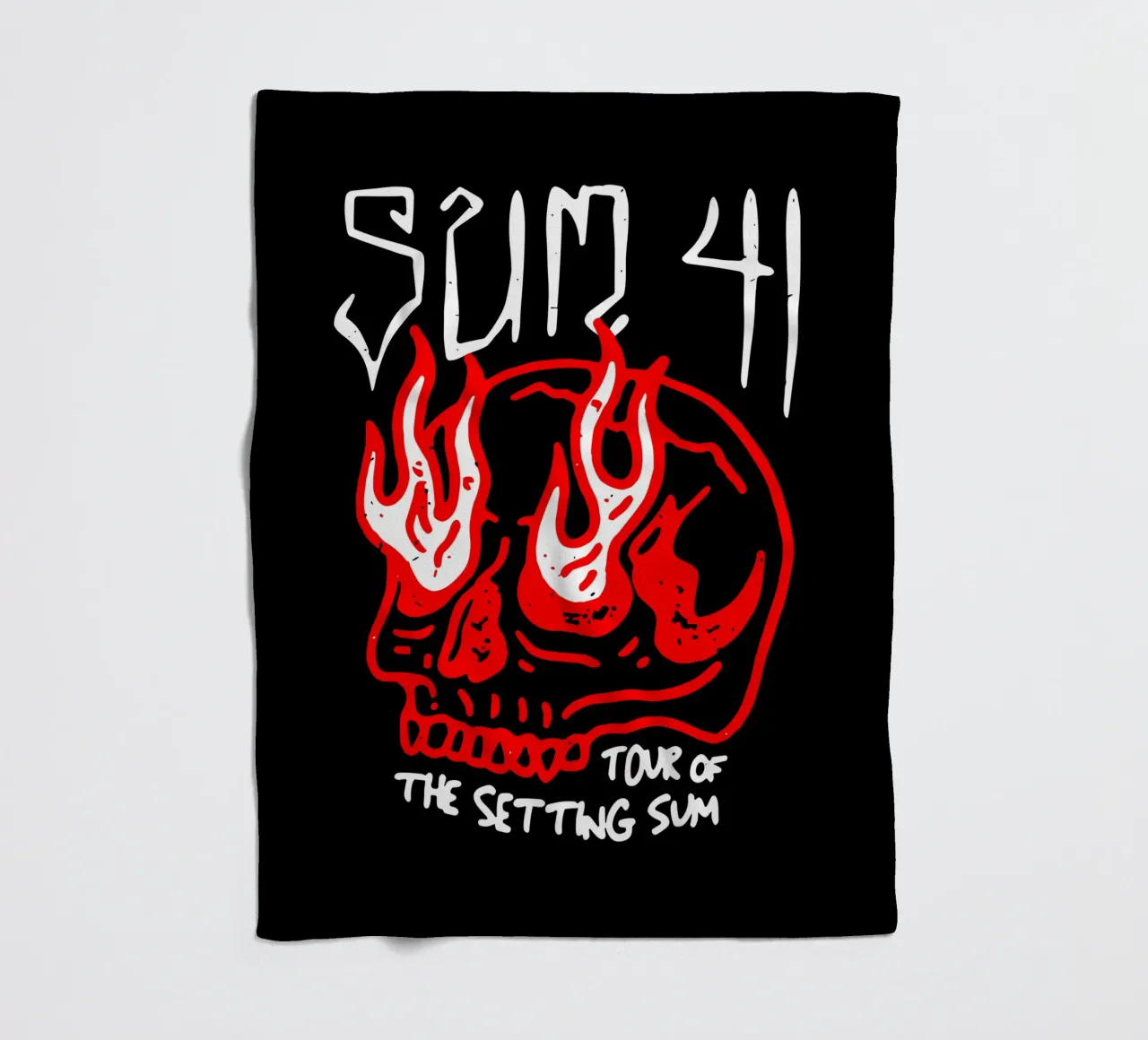 Sum 41 Skull Sketch Tour coperta in pile da lindacleveland