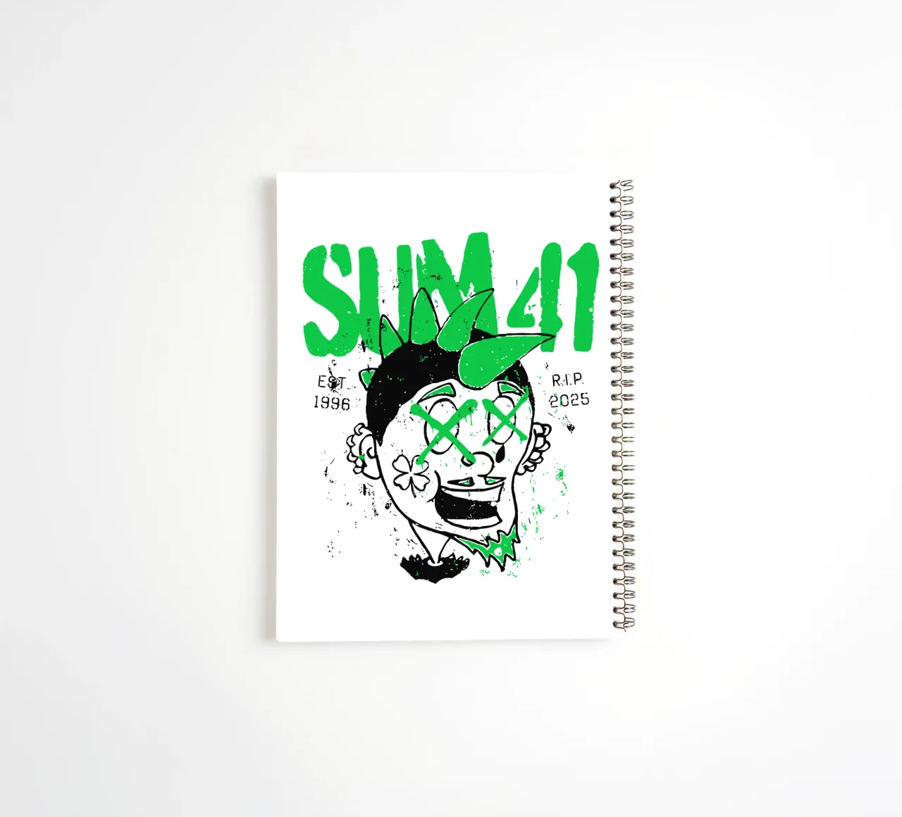 Sum 41 St. Patrick's Day spiral notebook by lindacleveland