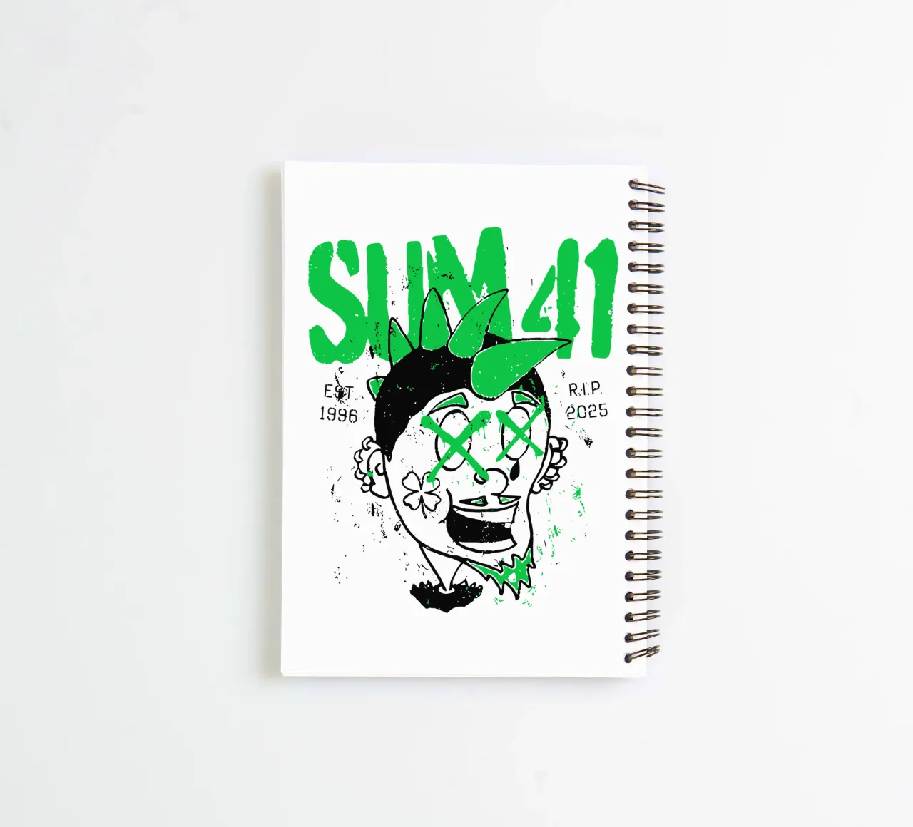 Sum 41 St. Patrick's Day spiral notebook by lindacleveland