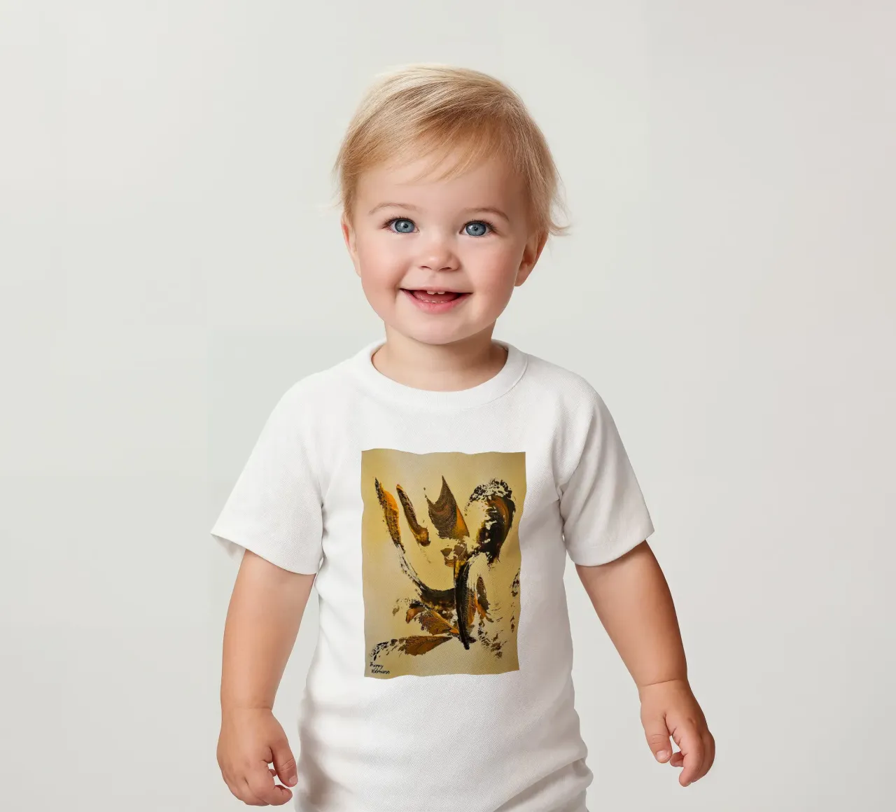 MESSAGE FROM THE HEART 34 Baby T-Shirt von Thierry Vobmann Abstract painting