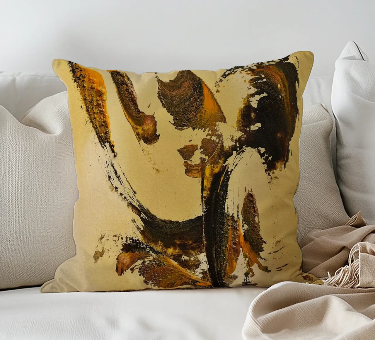 MESSAGE FROM THE HEART 34 cuscino da Thierry Vobmann Abstract painting