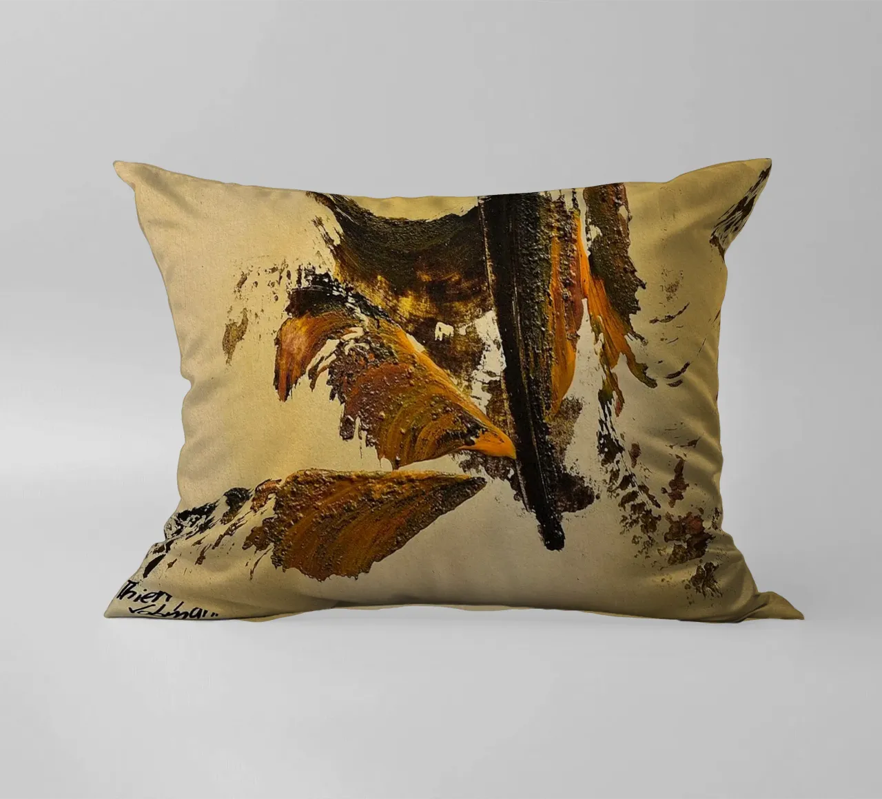 MESSAGE FROM THE HEART 34 cuscino da Thierry Vobmann Abstract painting