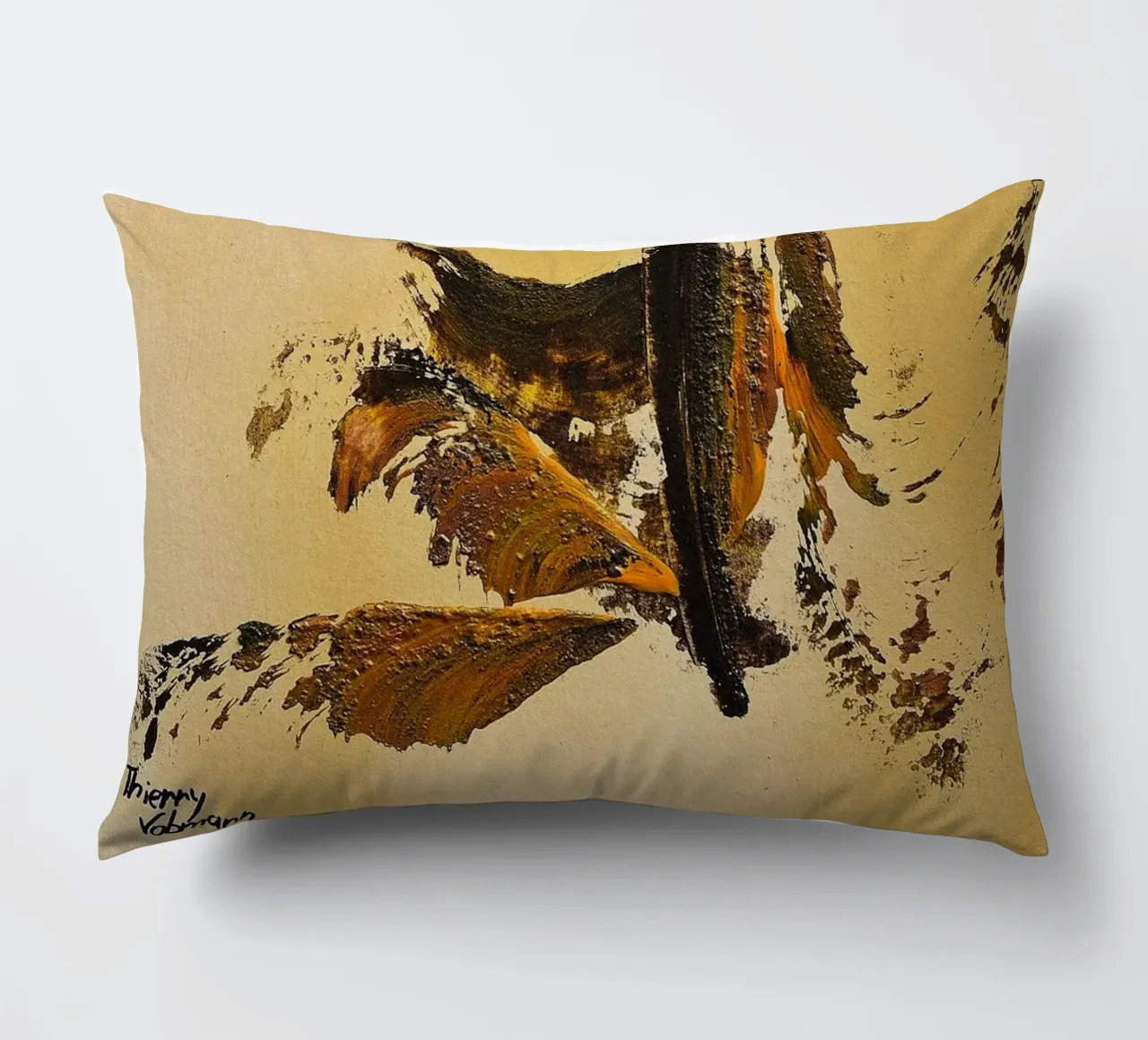 MESSAGE FROM THE HEART 34 cuscino da Thierry Vobmann Abstract painting