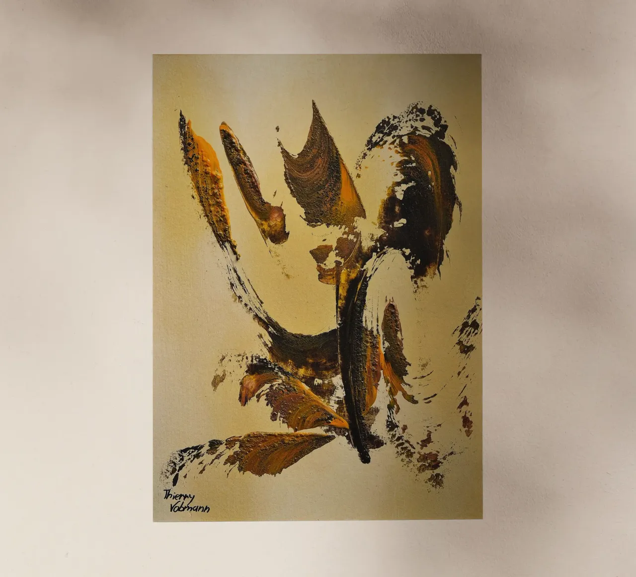 MESSAGE FROM THE HEART 34 Backlit Folie von Thierry Vobmann Abstract painting